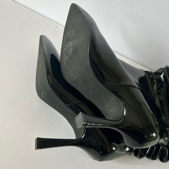 Jeffrey Campbell Black Patent Leather Guillot Slouch Boots - Picture 4 of 11